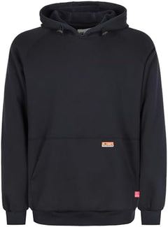 Men's FR Hoodies - 12oz Pullover Fleece Work Sweatshirt, CAT2 Flame-Resistant, Heavyweight, Relaxed Fit, NFPA 2112 Certified, Water & Oil Repellent, 100% Cotton, Shrink Buckle
