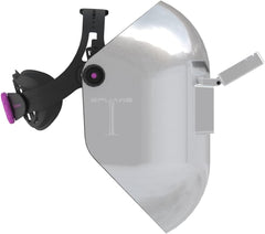 Flip-Up Chopped Fiberglass Sugar-Scoop Welding Helmet, Medium Cut Top & Bottom, Pipeline Welding Hood