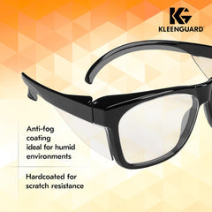 Kleenguard™ V30 Maverick™ Safety Glasses (56567) - Clear Anti-Fog Lenses with KleenVision™ Coating, Sleek Black Frame, Carrying Case Included, Unisex Eyewear