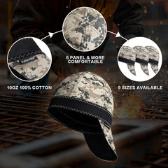 Fullshield Reversible Camo Welding Cap - 10oz Canvas