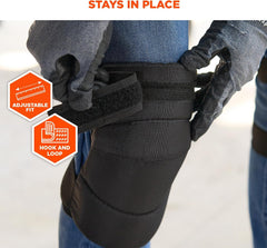 Ergodyne ProFlex 230HL Wide Soft-Cap Knee Pad, Black — All-Day Comfort with Maximum Coverage