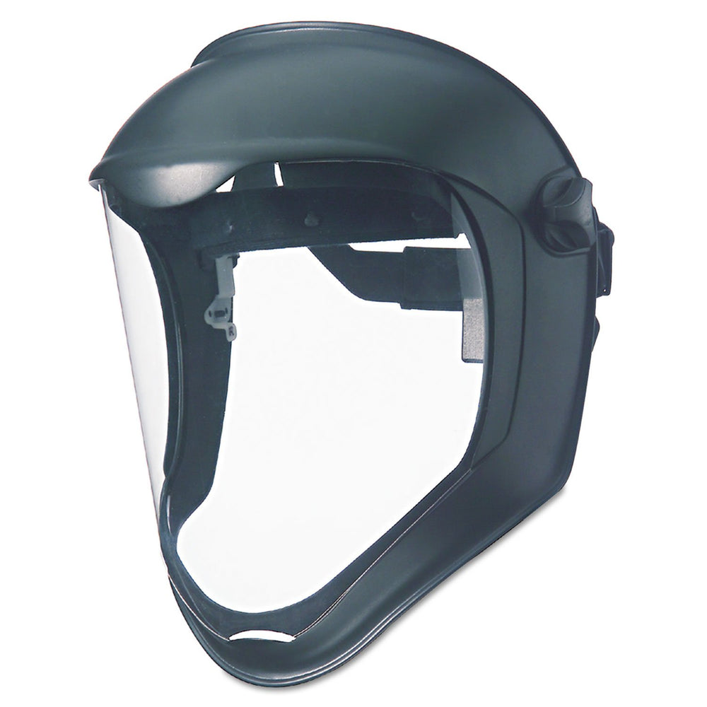 UVEX by 763-S8500 Bionic Clear Polycarbonate Face Shield with Suspension, Uncoated Visor, Black Matte Shell