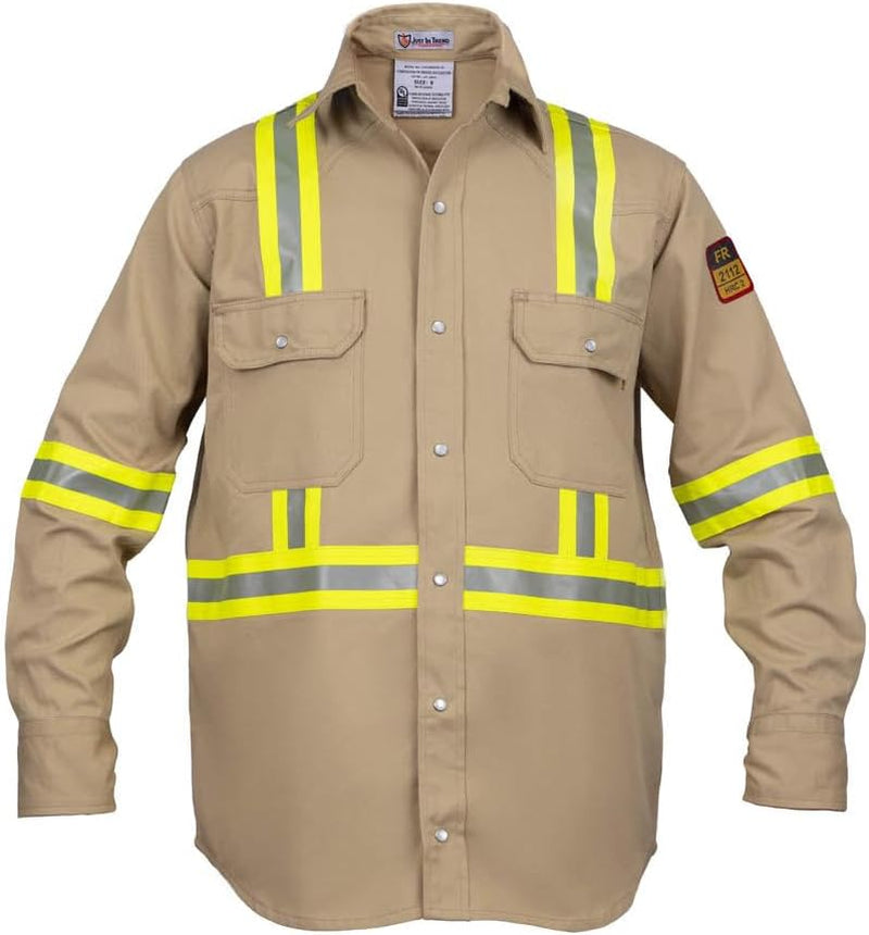 Flame Resistant FR High Visibility Hi Vis Shirt - 88% C/12% N - 7Oz