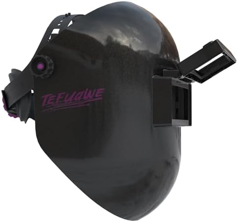 Flip-Up Chopped Fiberglass Sugar-Scoop Welding Helmet, Medium Cut Top & Bottom, Pipeline Welding Hood
