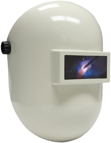 Sugar Scoop White Pipeliner Fiberglass Welding Helmet With Flip Front