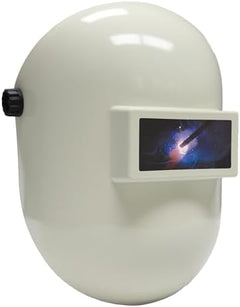Sugar Scoop White Pipeliner Fiberglass Welding Helmet With Flip Front