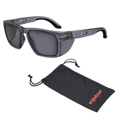 Ergodyne Skullerz SIXTEN Safety Glasses with Side Shields – Anti-Fog & Anti-Scratch Lenses, ANSI Z87.1 Certified, Includes Protective Microfiber Bag