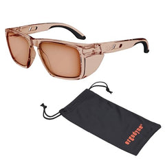 Ergodyne Skullerz SIXTEN Safety Glasses with Side Shields – Anti-Fog & Anti-Scratch Lenses, ANSI Z87.1 Certified, Includes Protective Microfiber Bag