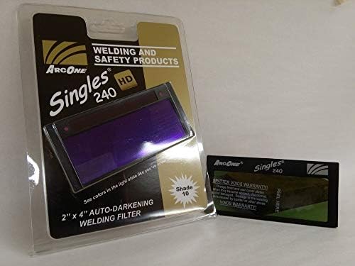 ArcOne S240-10 Horizontal Single Auto-Darkening Filter for Welding, 2 x 4, Shade 10
