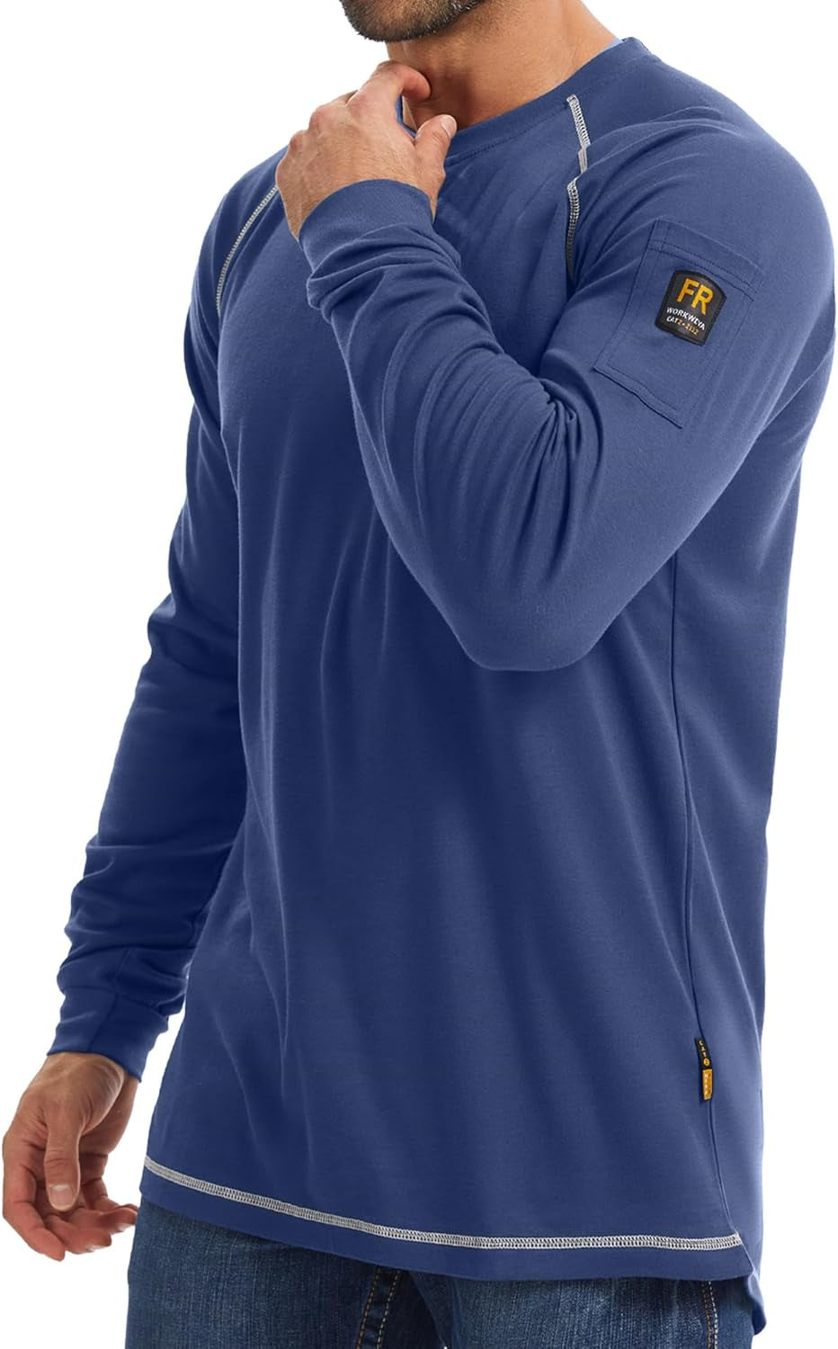 FR Shirts for Men 5.5OZ Light Weight Welding Flame Resistant Shirts NFPA2112 CAT2