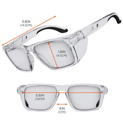 Ergodyne Skullerz SIXTEN Safety Glasses with Side Shields – Anti-Fog & Anti-Scratch Lenses, ANSI Z87.1 Certified, Includes Protective Microfiber Bag