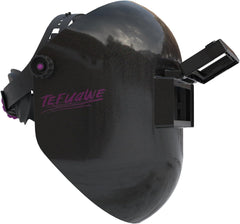 Flip-Up Chopped Fiberglass Sugar-Scoop Welding Helmet, Medium Cut Top & Bottom, Pipeline Welding Hood