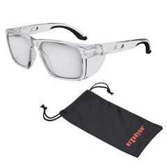 Ergodyne Skullerz SIXTEN Safety Glasses with Side Shields – Anti-Fog & Anti-Scratch Lenses, ANSI Z87.1 Certified, Includes Protective Microfiber Bag