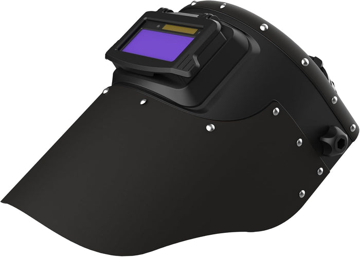 Leather Auto Darkening Welding Helmet, 1/1/1/2 True Color Flip-Up Welding Mask,2X4 1/4 Variable Shade 4/9-13 Welding Hood