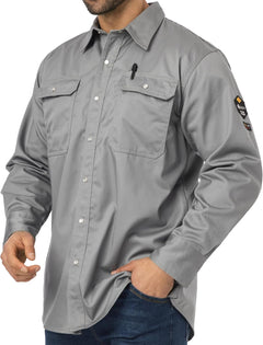 7 oz FR ARC 2-Rated Fire-Resistant Welding Shirts for Men and Women, Long-Sleeve FRC Safety Workwear