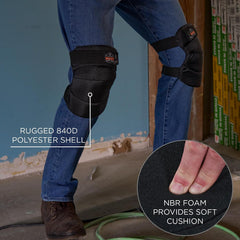 Ergodyne ProFlex 230HL Wide Soft-Cap Knee Pad, Black — All-Day Comfort with Maximum Coverage
