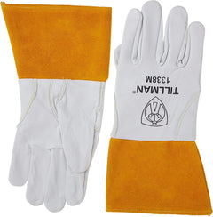 Tillman 1338M Goatskin TIG Welding Gloves - White, Medium