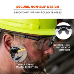 Skullerz Aegir Safety Glasses, ANSI Z87.1+